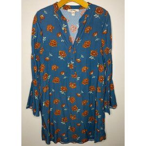 Ella Moon Shirt Dress Bell Sleeves Size Small